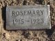 Headstone Rosemary Kissel